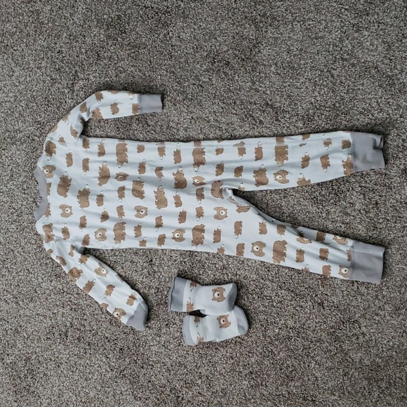 HA 3t unisex pajama zip up bears and socks - Picture 5 of 5